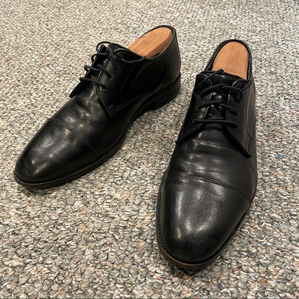 Black Lenox Hill Cap Toe Oxford Cole Haan